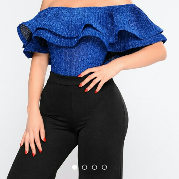Fashion Nova Tops - Baby Me Cool Off Shoulder Bodysuit